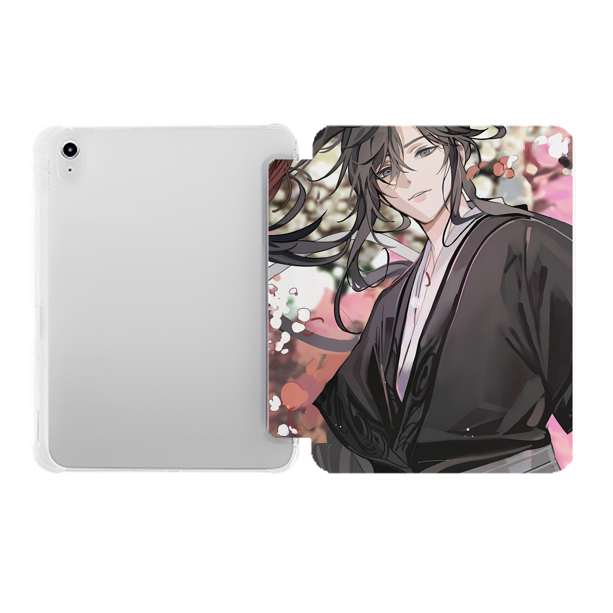（画像用） 刀剣乱舞 Touken Ranbu IPad ケース ペン収納付き 三つ折りスタンド PUレザー×シリコン 対応機種9.5/10.5/10.9インチ